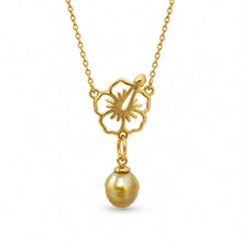 Load image into Gallery viewer, Civa Fiji Pearl Hibiscus Necklace - Gold Plated over Stainless Steel FJD$