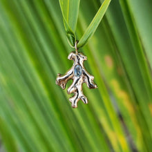 Load image into Gallery viewer, READY TO SHIP Cast Coral Pendant with Aquamarine - 9k Solid Gold FJD$