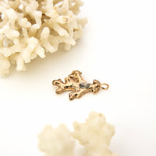 Load image into Gallery viewer, READY TO SHIP Cast Coral Pendant with Aquamarine - 9k Solid Gold FJD$