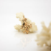 Load image into Gallery viewer, READY TO SHIP Cast Coral Pendant with Aquamarine - 9k Solid Gold FJD$