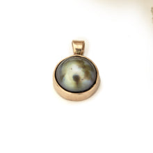 Load image into Gallery viewer, READY TO SHIP Civa Fiji Bezel Set Pearl Pendant - 9k Solid Gold