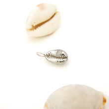 Load image into Gallery viewer, READY TO SHIP Cowrie Shell Pendant with Zirconia - 925 Sterling Silver FJD$