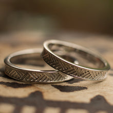 Load image into Gallery viewer, READY MADE STYLE - Woven Mat Pasifika Unisex Ring - 925 Sterling Silver FJD$