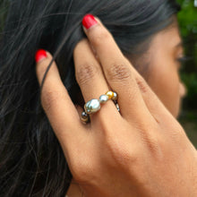 Load image into Gallery viewer, READY TO SHIP Keshi Pearl Stretch Ring FJD$