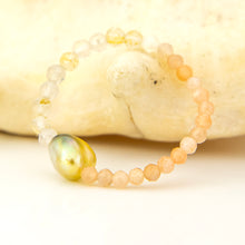 Load image into Gallery viewer, READY TO SHIP Keshi Pearl Stretch Ring with bead detail FJD$