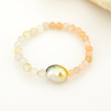 Load image into Gallery viewer, READY TO SHIP Keshi Pearl Stretch Ring with bead detail FJD$