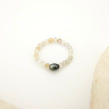 Load image into Gallery viewer, READY TO SHIP Keshi Pearl Stretch Ring with bead detail FJD$