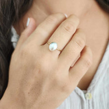 Load image into Gallery viewer, READY TO SHIP Fiji Keshi Pearl Ring - 14k Gold Fill FJD$