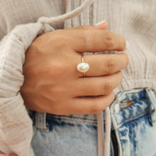 Load image into Gallery viewer, READY TO SHIP Fiji Keshi Pearl Ring - 14k Gold Fill FJD$
