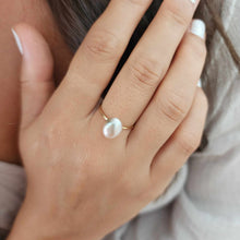 Load image into Gallery viewer, READY TO SHIP Fiji Keshi Pearl Ring - 14k Gold Fill FJD$