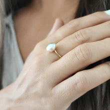 Load image into Gallery viewer, READY TO SHIP Fiji Keshi Pearl Ring - 14k Gold Fill FJD$