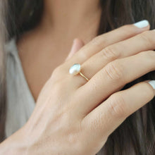 Load image into Gallery viewer, READY TO SHIP Fiji Keshi Pearl Ring - 14k Gold Fill FJD$