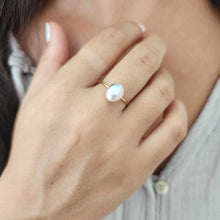 Load image into Gallery viewer, READY TO SHIP Fiji Keshi Pearl Ring - 14k Gold Fill FJD$