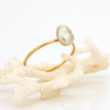 Load image into Gallery viewer, READY TO SHIP Fiji Keshi Pearl Ring - 14k Gold Fill FJD$