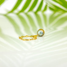 Load image into Gallery viewer, READY TO SHIP Fiji Saltwater Pearl Chain Ring - 14k Gold Fill FJD$