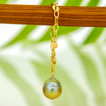 Load image into Gallery viewer, READY TO SHIP Fiji Saltwater Pearl Chain Ring - 14k Gold Fill FJD$