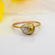 Load image into Gallery viewer, READY TO SHIP - Fiji Keshi Pearl Ring - 14k Gold Fill FJD$