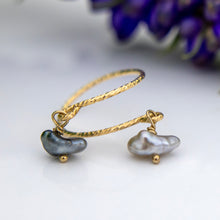 Load image into Gallery viewer, READY TO SHIP - Fiji Keshi Pearl Twist Layer Ring - 14k Gold Fill FJD$