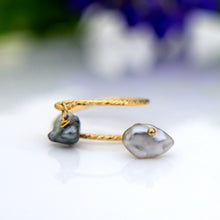Load image into Gallery viewer, READY TO SHIP - Fiji Keshi Pearl Twist Layer Ring - 14k Gold Fill FJD$