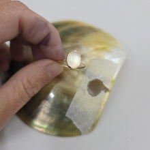 Load image into Gallery viewer, READY TO SHIP Bezel Set Mother Of Pearl Ring - 14k Gold Fill FJD$