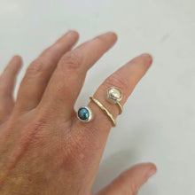 Load image into Gallery viewer, Freshwater Pearl Bypass Ring - Mixed Metals FJD$