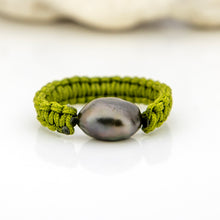 Load image into Gallery viewer, READY TO SHIP Fiji Saltwater Keshi Pearl Ring - Nylon FJD$