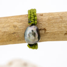 Load image into Gallery viewer, READY TO SHIP Fiji Saltwater Keshi Pearl Ring - Nylon FJD$