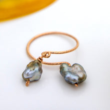 Load image into Gallery viewer, READY TO SHIP - Fiji Keshi Pearl Twist Layer Ring - 14k Rose Gold Fill FJD$
