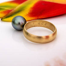 Load image into Gallery viewer, CONTACT US TO RECREATE THIS SOLD OUT STYLE Wide Band Pearl Ring with Graded Fiji Saltwater Pearl - 9k Solid Gold FJD$