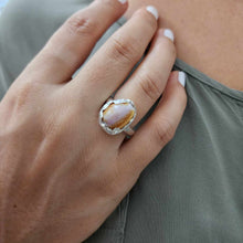 Load image into Gallery viewer, READY TO SHIP Hand-Cast Cowrie Shell Ring - 925 Sterling Silver FJD$