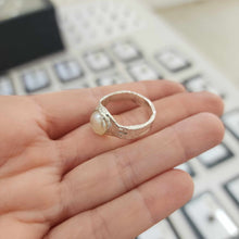 Load image into Gallery viewer, CONTACT US TO RECREATE THIS SOLD OUT STYLE Organic Cast Keshi Pearl Ring - 925 Sterling Silver FJD$