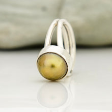 Load image into Gallery viewer, READY TO SHIP Fiji Saltwater Pearl Double Band Ring - 925 Sterling Silver FJD$