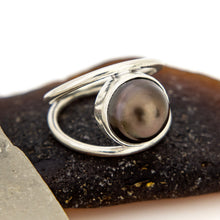 Load image into Gallery viewer, READY TO SHIP Fiji Saltwater Pearl Double Band Ring - 925 Sterling Silver FJD$