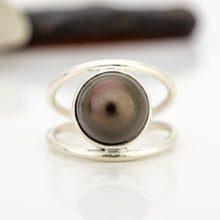 Load image into Gallery viewer, READY TO SHIP Fiji Saltwater Pearl Double Band Ring - 925 Sterling Silver FJD$
