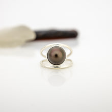 Load image into Gallery viewer, READY TO SHIP Fiji Saltwater Pearl Double Band Ring - 925 Sterling Silver FJD$