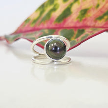 Load image into Gallery viewer, READY TO SHIP Fiji Saltwater Pearl Double Band Ring - 925 Sterling Silver FJD$