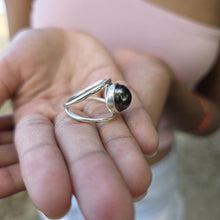 Load image into Gallery viewer, READY TO SHIP Fiji Saltwater Pearl Double Band Ring - 925 Sterling Silver FJD$