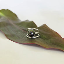Load image into Gallery viewer, READY TO SHIP Fiji Saltwater Pearl Double Band Ring - 925 Sterling Silver FJD$