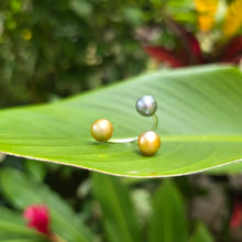 Load image into Gallery viewer, READY TO SHIP Civa Fiji Saltwater Pearl Trio Ring - 925 Sterling Silver FJD$