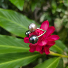 Load image into Gallery viewer, READY TO SHIP Civa Fiji Saltwater Pearl Trio Ring - 925 Sterling Silver FJD$