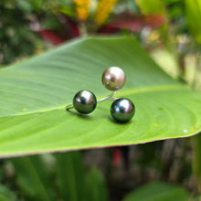 Load image into Gallery viewer, READY TO SHIP Civa Fiji Saltwater Pearl Trio Ring - 925 Sterling Silver FJD$