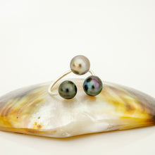 Load image into Gallery viewer, READY TO SHIP Civa Fiji Saltwater Pearl Trio Ring - 925 Sterling Silver FJD$