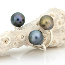 Load image into Gallery viewer, READY TO SHIP Civa Fiji Saltwater Pearl Trio Ring - 925 Sterling Silver FJD$
