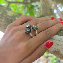 Load image into Gallery viewer, READY TO SHIP Civa Fiji Saltwater Pearl Trio Ring - 925 Sterling Silver FJD$