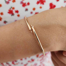 Load image into Gallery viewer, CUSTOM Pearl Bangle Setting - 14k Gold Fill