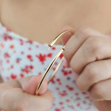 Load image into Gallery viewer, CUSTOM Pearl Bangle Setting - 14k Gold Fill