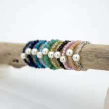 Load image into Gallery viewer, READY TO SHIP Freshwater Pearl Stretch Ring with bead detail FJD$