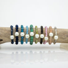 Load image into Gallery viewer, READY TO SHIP Freshwater Pearl Stretch Ring with bead detail FJD$