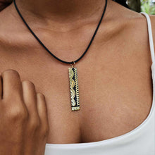 Load image into Gallery viewer, READY TO SHIP Tapa Necklace in 18k Gold Vermeil & Rubber - FJD$
