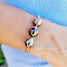 Load image into Gallery viewer, CONTACT US TO RECREATE THIS SOLD OUT STYLE Civa Fiji Saltwater Pearl Trio & Glass Bead Bracelet - 14k Gold Fill FJD$